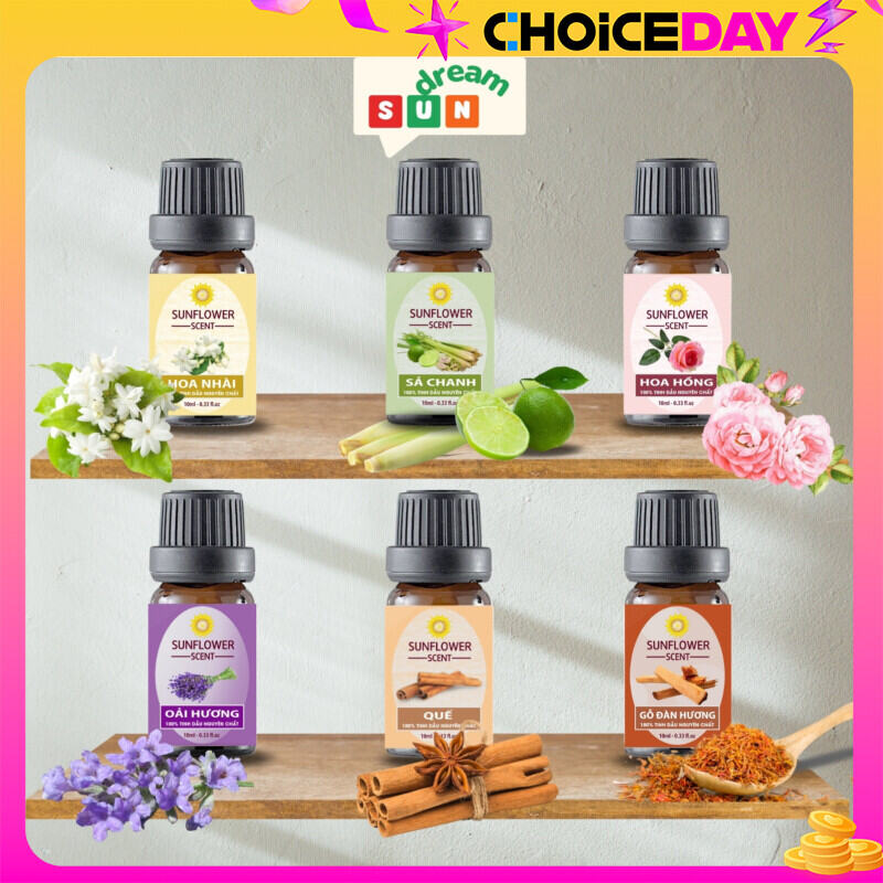 Tinh Dầu Nguyên Chất Thiên Nhiên SunFlower 10ml Khử Mùi, Làm Thơm Phòng, Hỗ Trợ Chăm Sóc Sức Khỏe Và Giảm Căng Thẳng Hiệu Quả