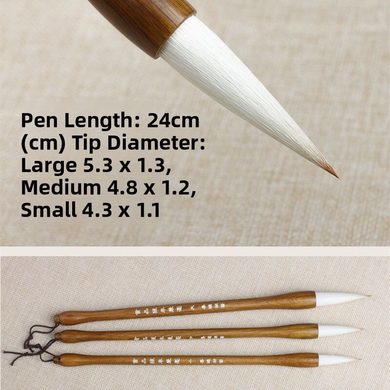 Adult Calligraphy Brush Wood Stick Wolf Sheep Hair Brush Creation Practice Small Medium Large Size Shenglian Huabei