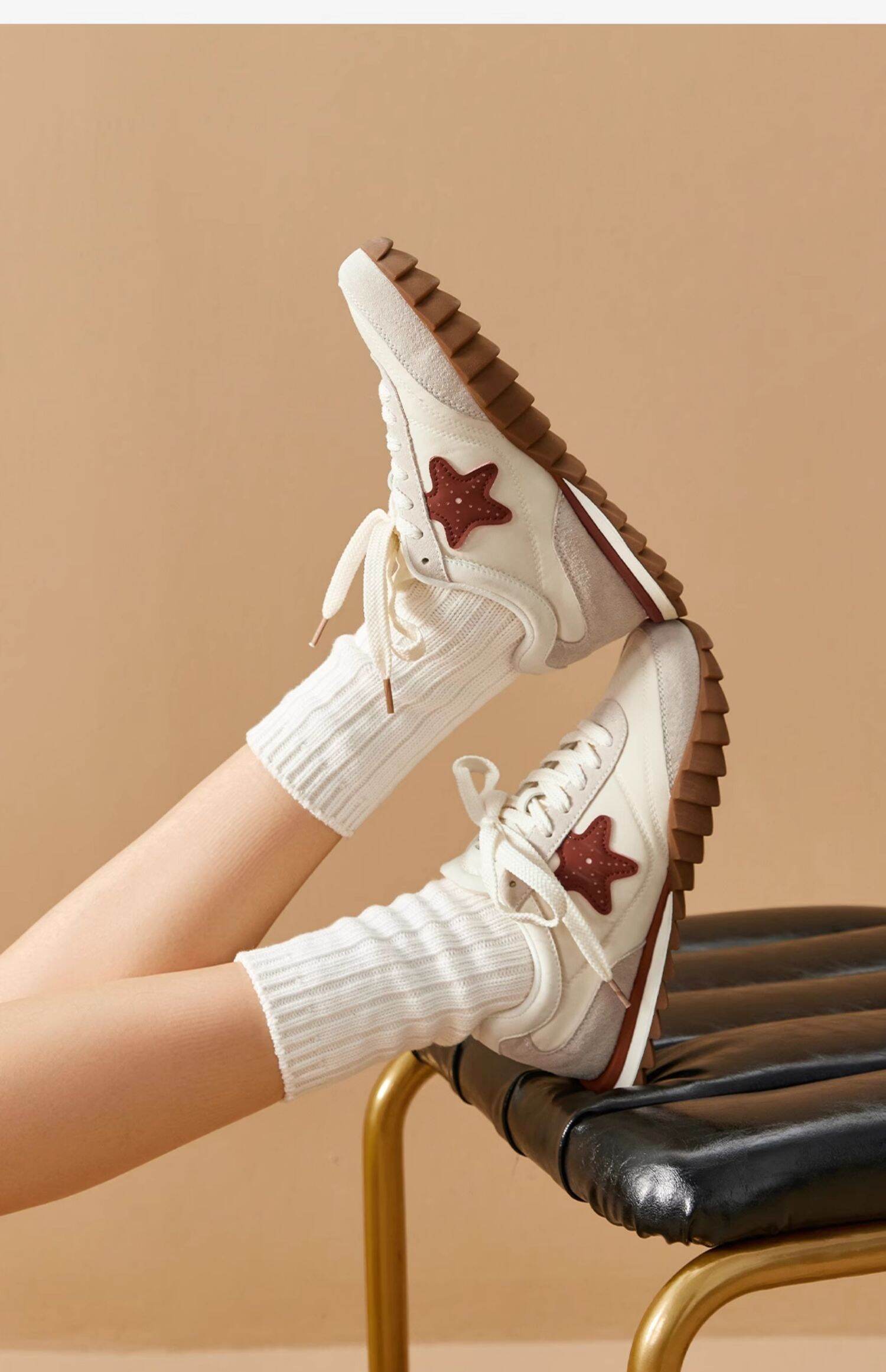 BeauToday Retro German Training Shoes Women's Soft Bottom Sports Shoes Lightweight Casual Shoes Fashionable Slip-On Sneakers · v7
