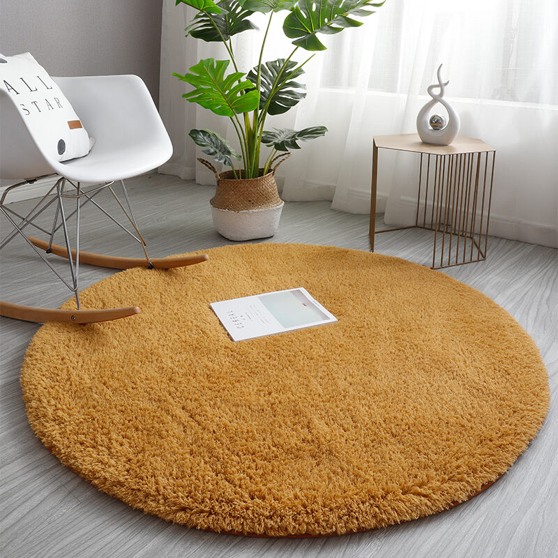 Thick Lambskin Round Carpet Mat Bedroom Living Room Bedside Nordic Instagram Style Hanging Basket Rocking Chair Computer Floor Lazada Singapore Thick Lambskin Round Carpet Mat Bedroom, Round Rug For Under Rocking Chair