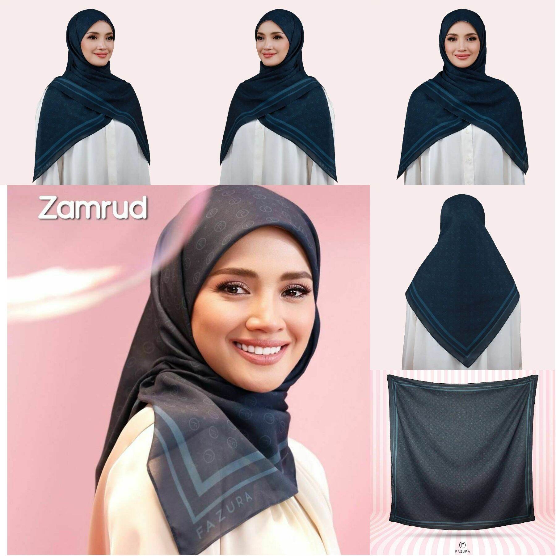 Tudung Fazura Pink Label CHERITERA WARNA