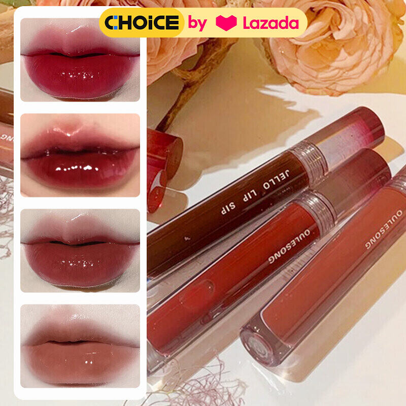 Son Bóng Oulesong Màu Nude Nhạt Mềm Mượt Môi Chống Thấm Nước