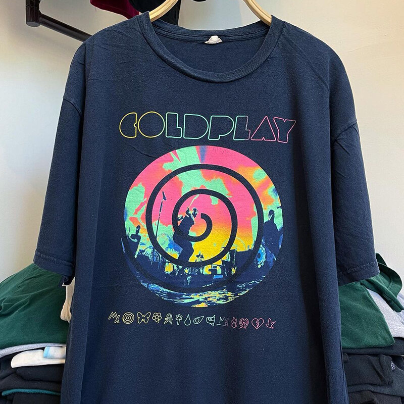 Coldplay Band Tour T-Shirt - Unisex Cotton Short Sleeve Music Rock