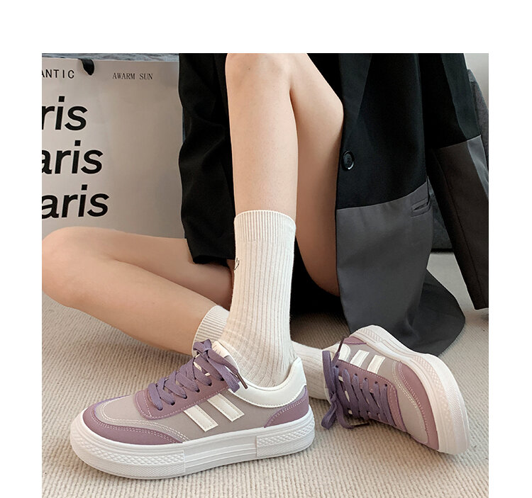 Black Canvas Sneakers Women's Casual Breathable Sports Shoes Spring New Style Versatile Flat Shoes Comfortable Low Top round Toe · v7