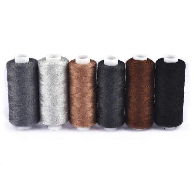6 Colors/Set Yarn Sewing Thread Roll Machine Hand Embroidery 400 Yard Each Spool 100% Polyester Durable For Home Sewing Kit