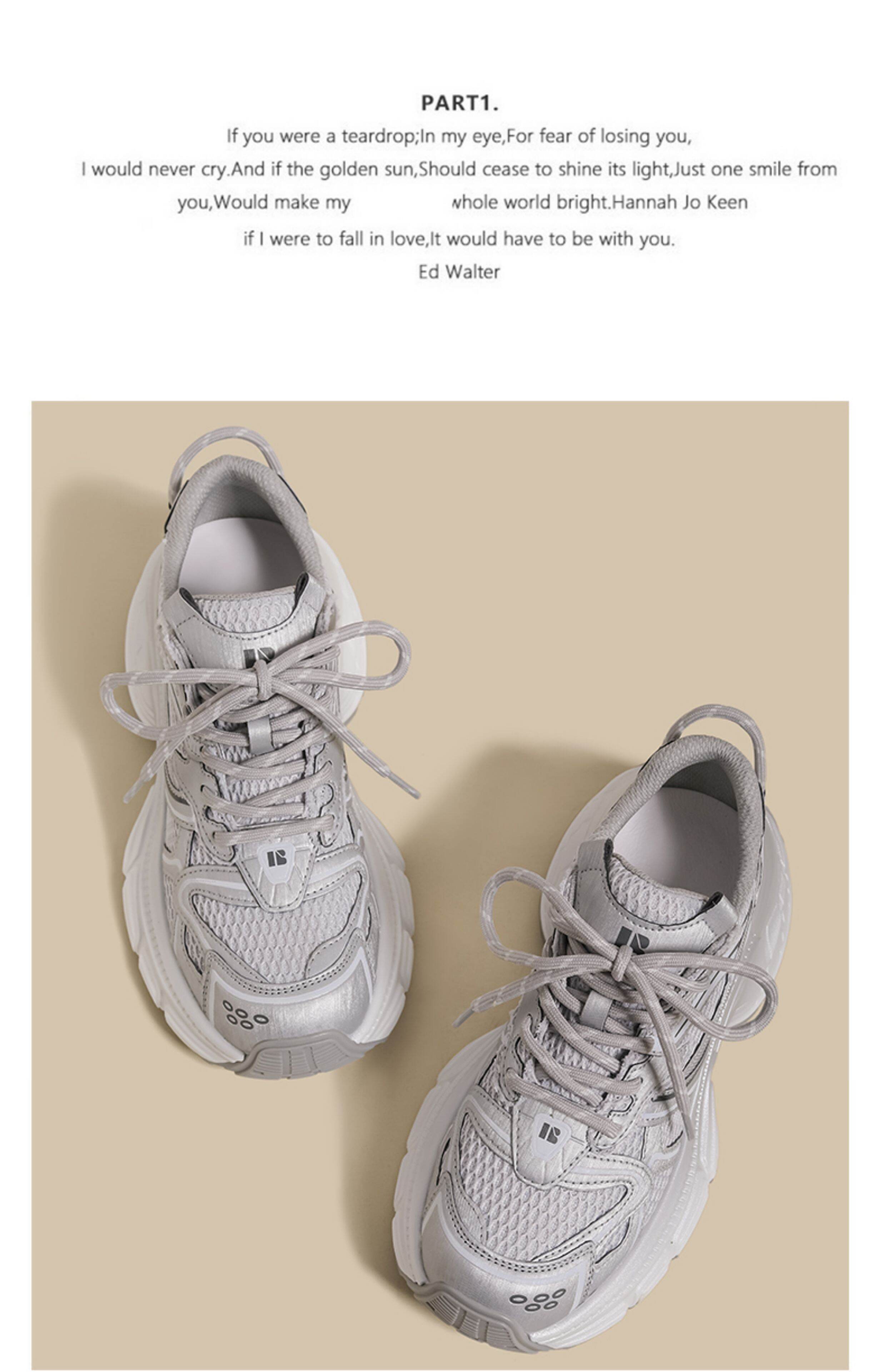 Spring 2025 Women's Dad Shoes Purple Breathable Mesh Versatile Flatform Thick Bottom Casual Sports Shoes Comfortable All-Match · v7