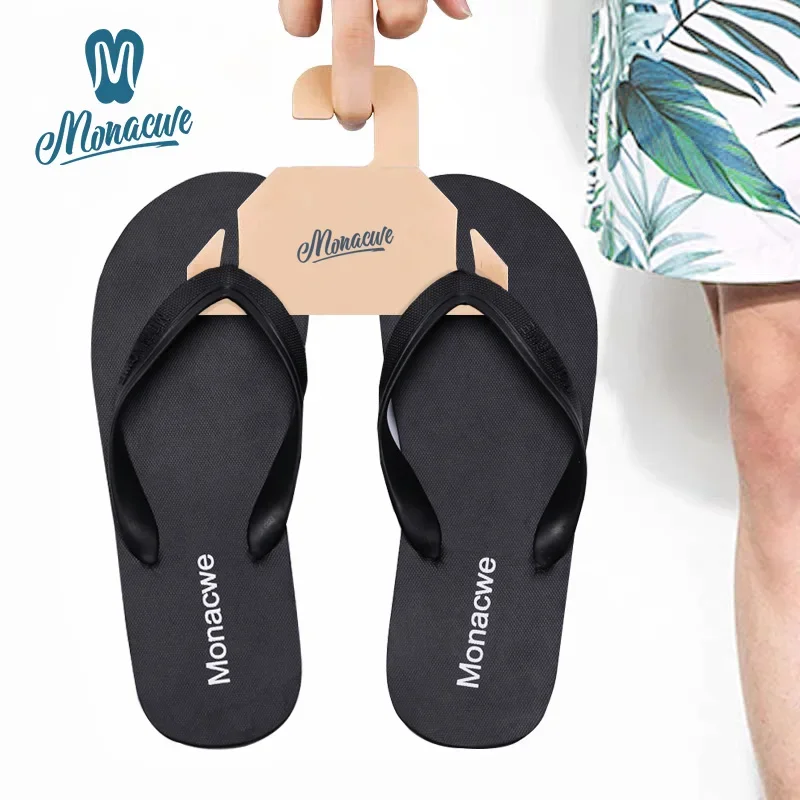 Flip Flops Men's Summer Korean Style Fashionable Sandals Outdoor Non-Slip Personality Flip-Flops Rubber Casual Beach Slippers Men