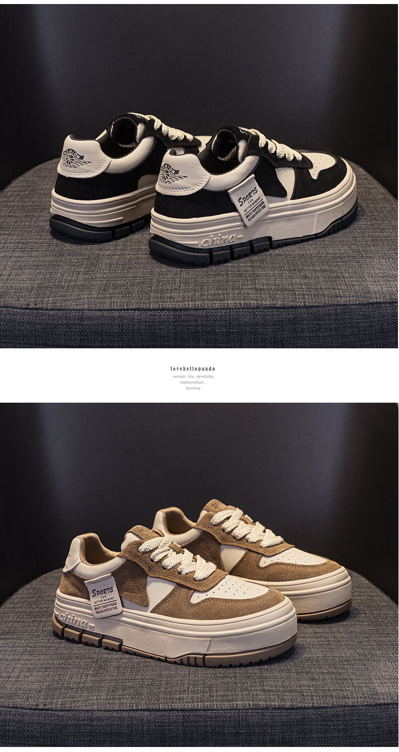 Low-Top Comfortable Fashionable Casual Shoes for Women Thick Bottom Soft Bottom Anti-Slip Dad Shoes Trendy Cross-Buckled Korean Style · v7