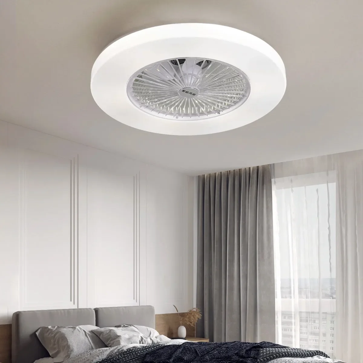 2021new Bedroom Light Ceiling Fan Chandelier Fan Integrated Dining Room Ultra-Thin Ceiling Fan Lamp Ceiling Fan Lights