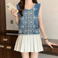 AIYITI | Embroidered Ethnic Style Denim Vest