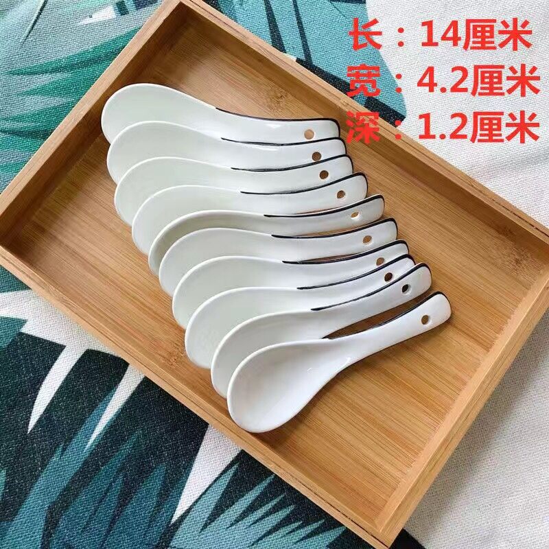 10 Ceramic Small Spoon For Home Scandinavian Eating Spoon Soup Spoons