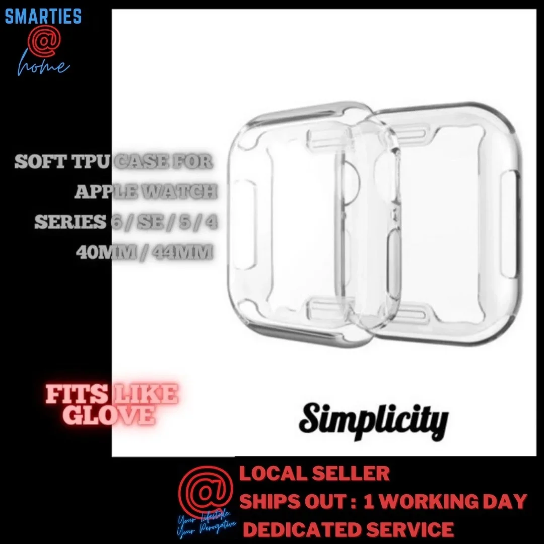 Clear TPU case for Apple Watch Series 6 / SE / 5 / 4 (40mm / 44mm)