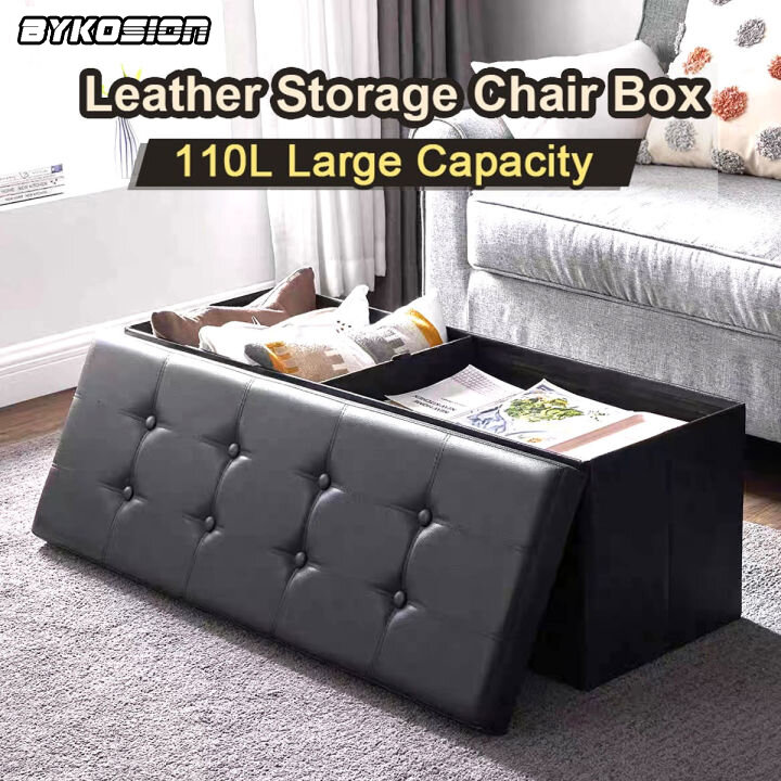 Folding Storage Box Storage Chair BYKOSION Ottoman Sofa