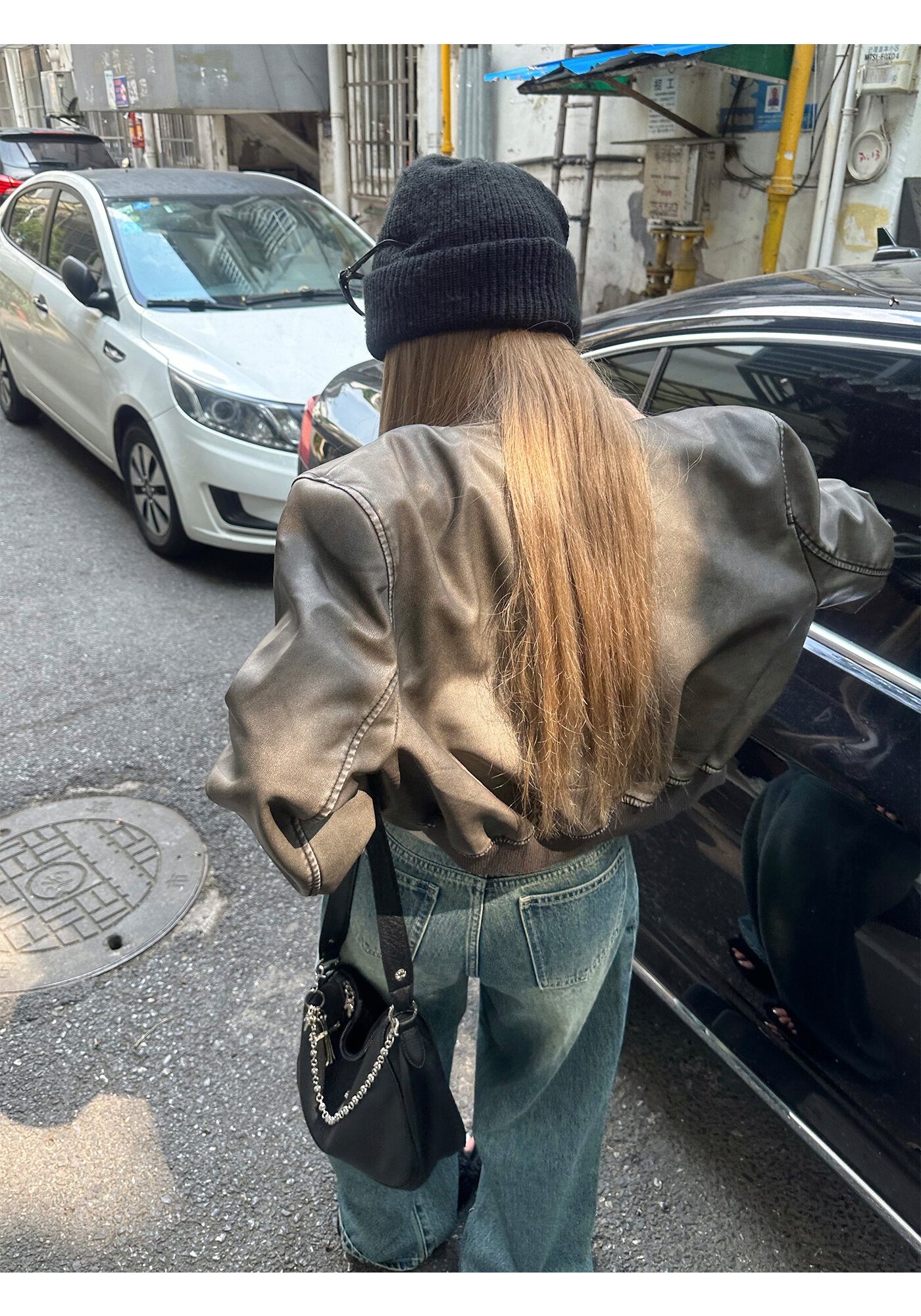 High Waist Wide Leg Jeans Women's Loose Fit Washed out Style Spring Autumn Denim Pants by LUU Peach Joy Slimming Effect · v2