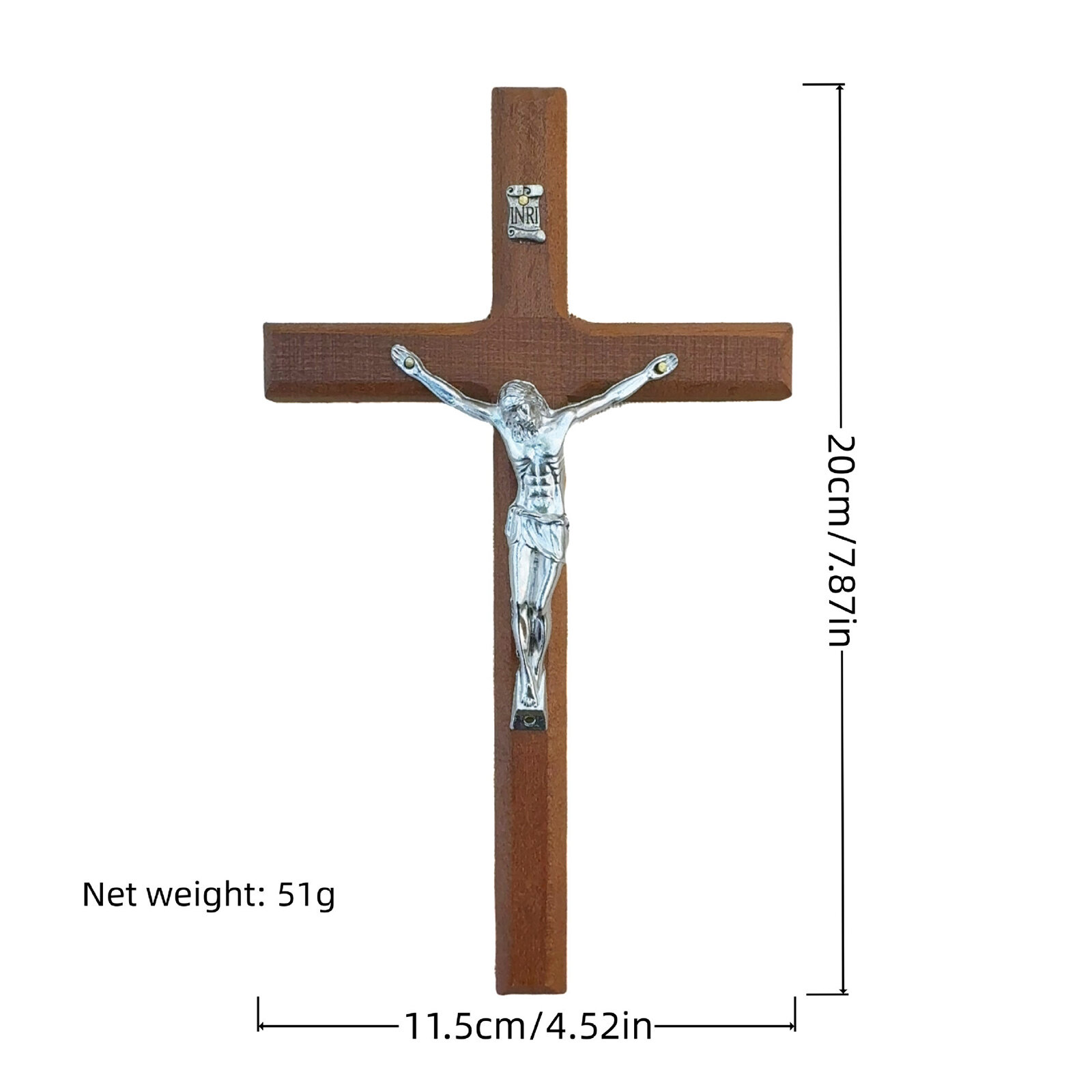 Wall Crucifix Cross Gift Wood Cross Wall Decor for Entrance Christmas Easter Jesus Sculpture Figurine Christian Collection