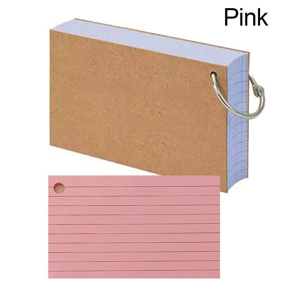 50PCS Binder Horizontal Line Memo Book Loose-Leaf Index Cards Flash Cards Small Revision Cards for Study Office Note Pads