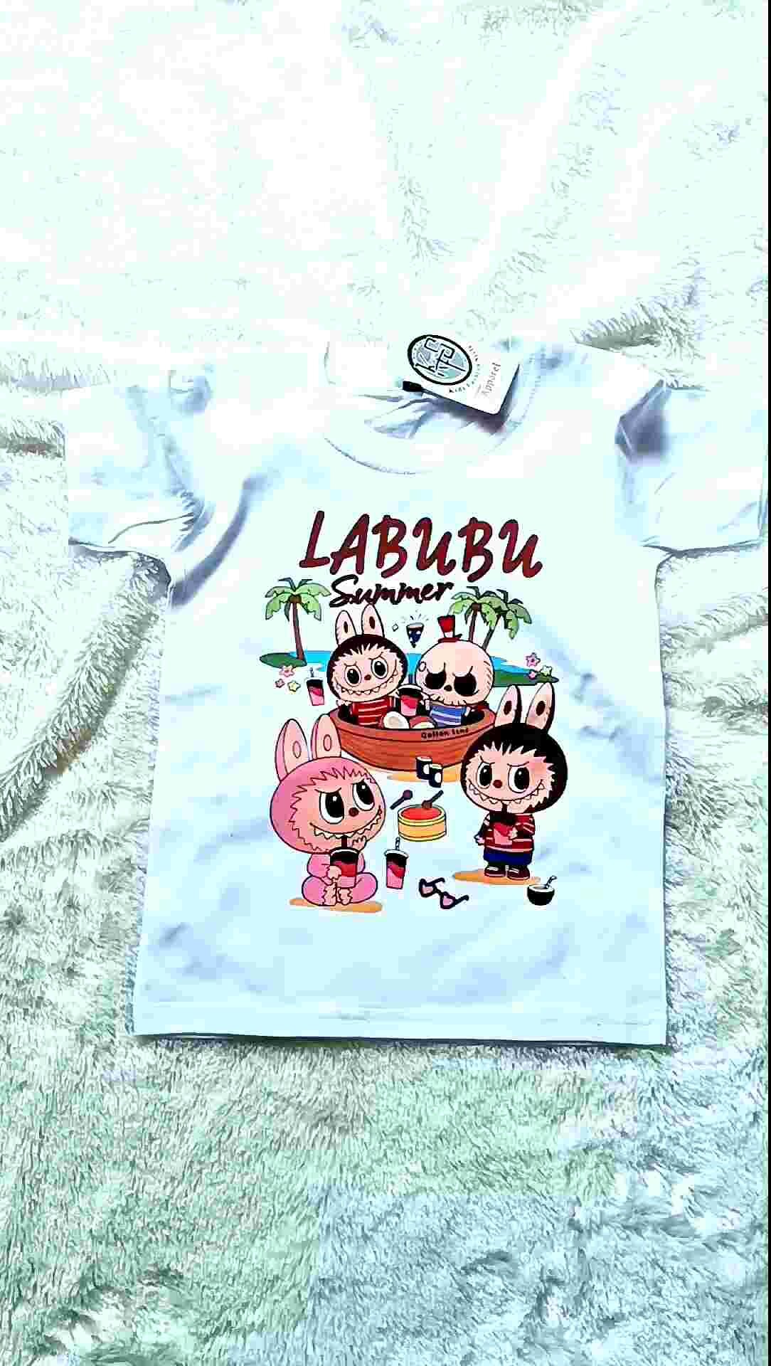 Atasana Baju Kaos Anak Labubu boneka K-pop bangkok Anak Perempuan usia 1-10 tahun