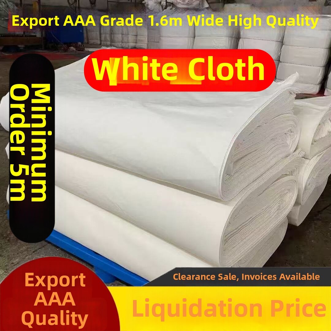 Natural and Synthetic Blend White Cloth Fabric