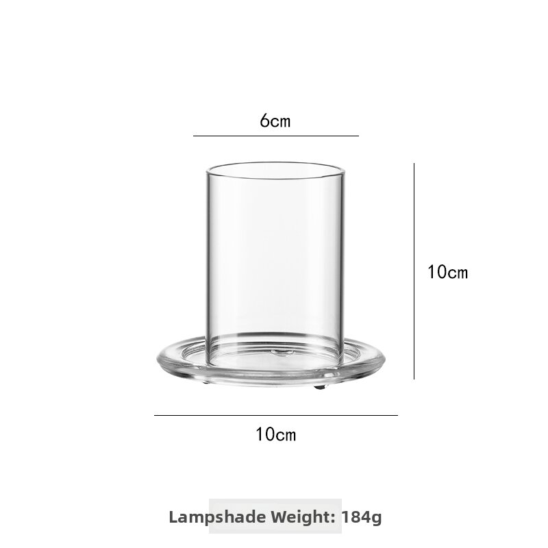 European Style Glass Candle Holder Windproof Outdoor Wedding Hotel Atmosphere Decoration Buddhist Altar Two-way Burning Candlestick