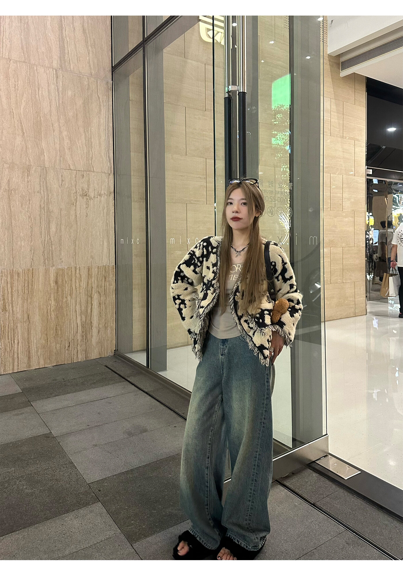 High Waist Wide Leg Jeans Women's Loose Fit Washed out Style Spring Autumn Denim Pants by LUU Peach Joy Slimming Effect · v2