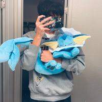 AOGER | Pokemon Terapagos Plush Toy Sleeping Vaporeon Anime Pocket Monsters Kyogre Sprigatito Charizard Dialga Chikorita Magikarp Doll