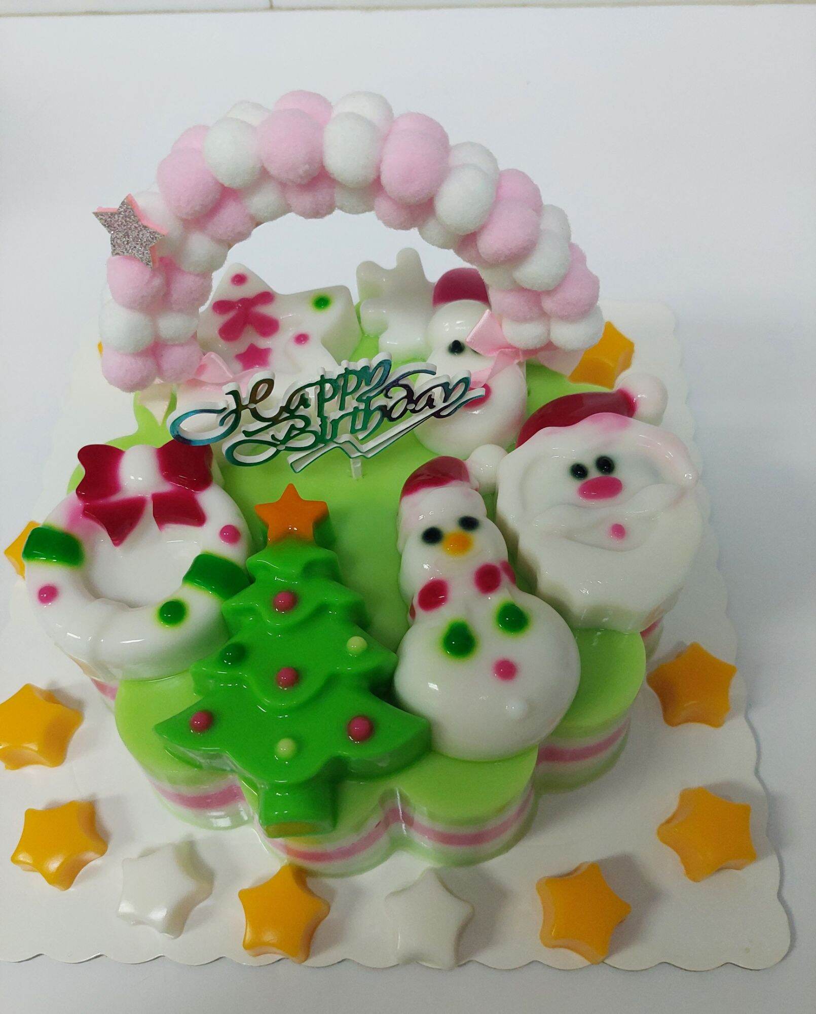 CHRISTMAS AGAR AGAR JELLY CAKE 🎂