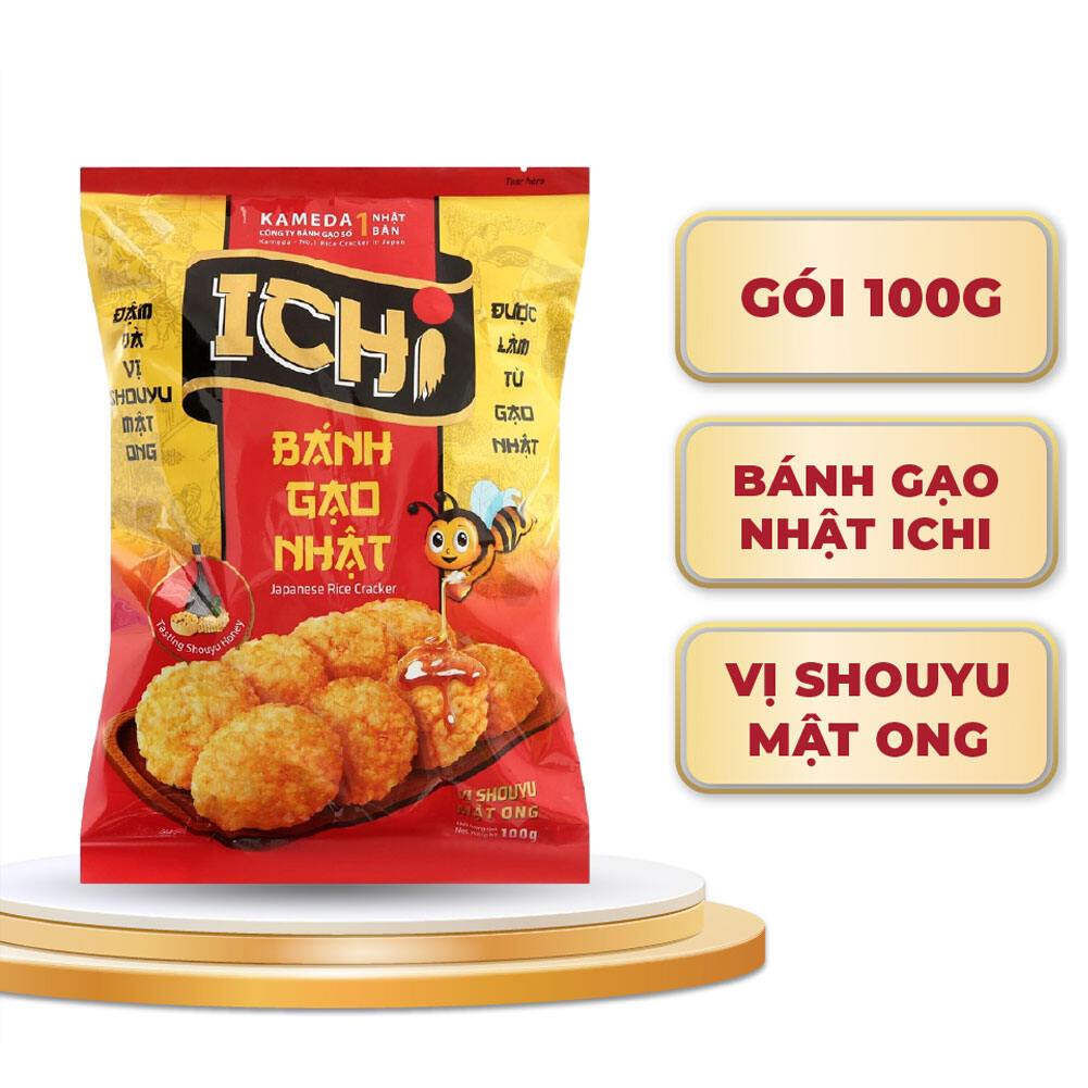 Bánh Gạo Nhật ICHI - Vị Shouyu Mật Ong - Gói 100G