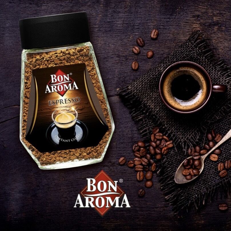 Bon Aroma Espresso Instant Coffee | Premium Imported Coffee, 100% Real Coffee Beans, Smooth and Mellow Taste ราคา 350 บาท*ส่งฟรี