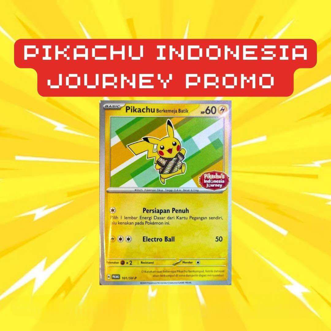 Authentic Pokemon TCG Pikachu Berkemeja Batik 101/SV-P Exclusive