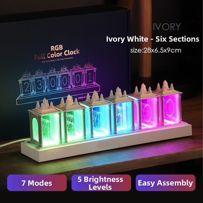 ZUOLEJIA | Retro Nixie Tube Clock Aluminum Digital Light