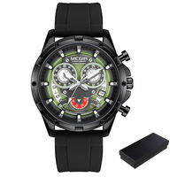 MEGIR Man Watch Quartz Waterproof Luxury Luminous Date Chronograph Silicone Men Wristwatch Military Sports Mens Watches