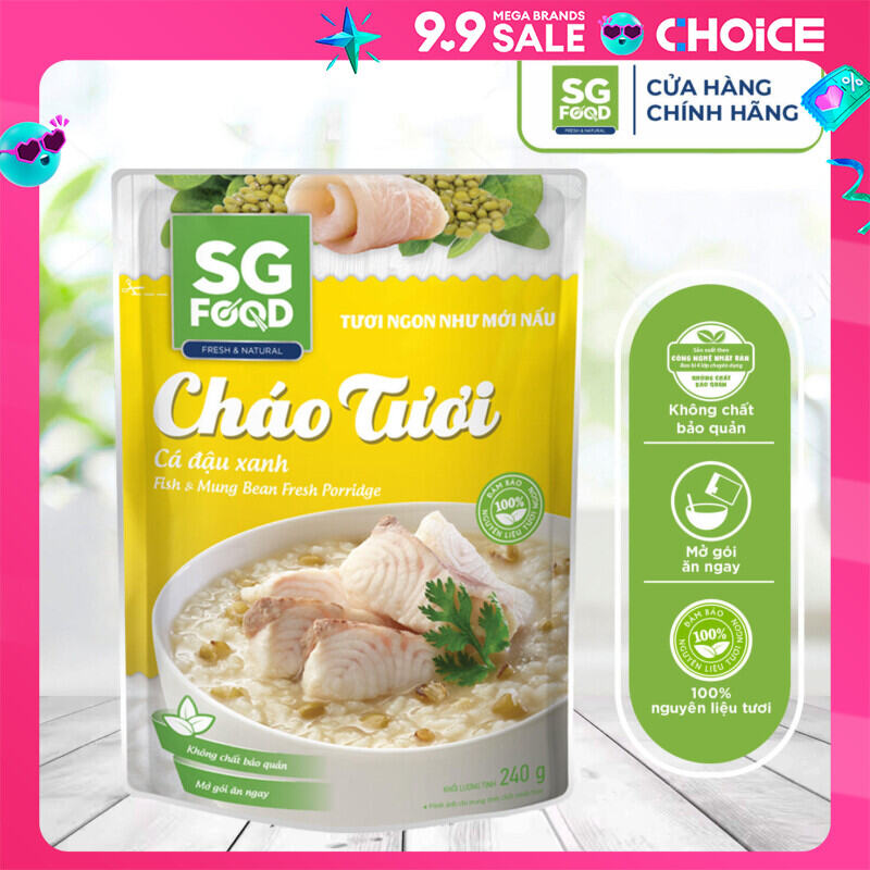 Cháo tươi SGFood Cá đậu xanh 240g