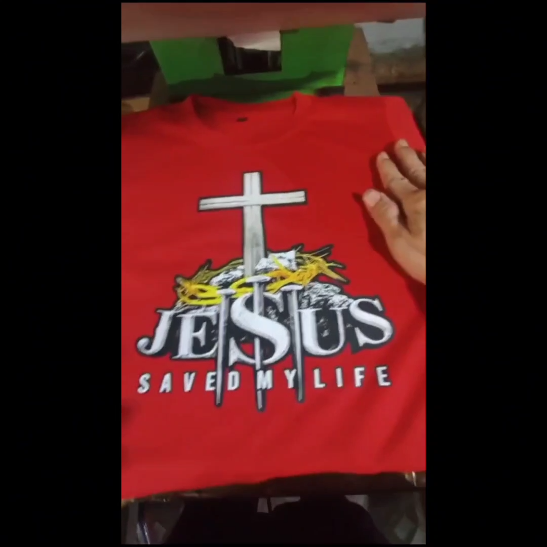 Baju anak natal jesus saved my life kaos keren katun tc30s murah sablon unisex