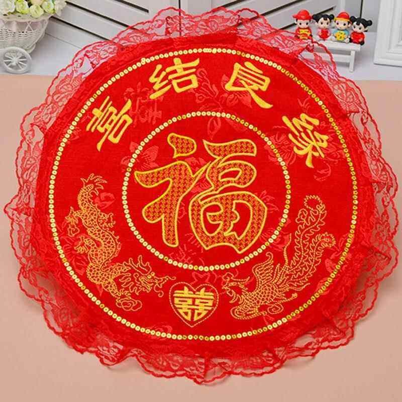Wedding Red Lace Multipurpose Cushions