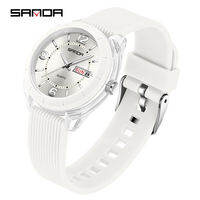 SANDA Quartz Watch for Women Waterproof Auto Date Week Elegant Luxury Ladies Wristwatch Waterproof Analog Womens Watches