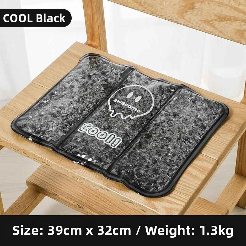 Large Grain Ice Crystal Cooling PVC Gel Seat Cushion
