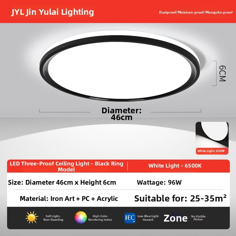 JINYULAI | Ultra-thin 3-protection Ceiling Light