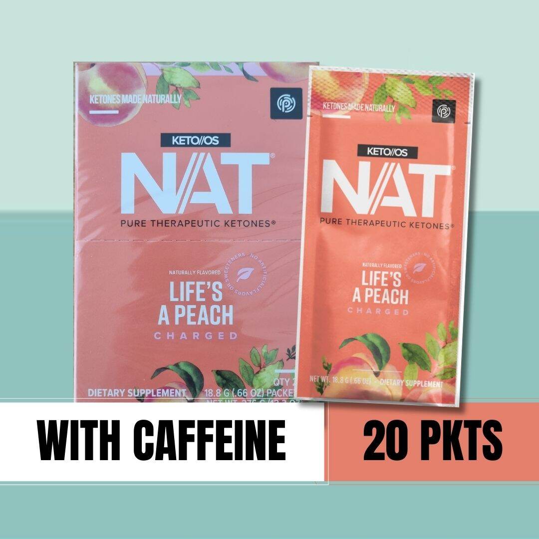 Pruvit NAT KETO OS – Strawberry Peach – 20 Packets – Keto Weight Management Powder – Exp 12/25