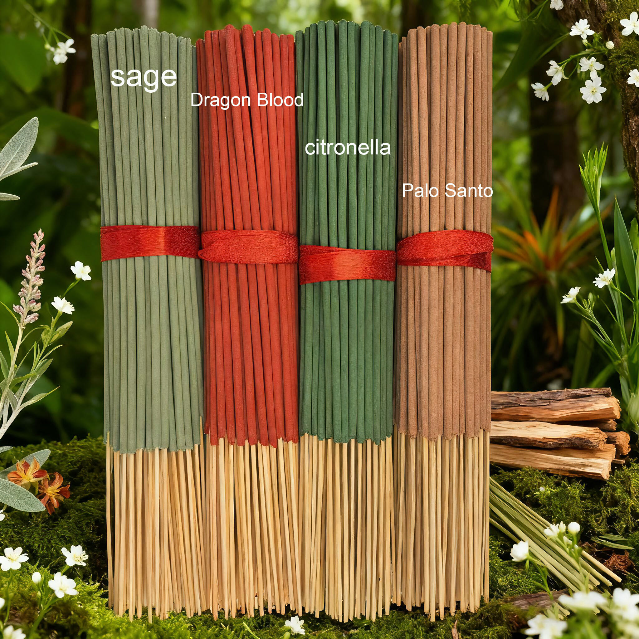 80/200/400Pcs Colorful Bamboo Incense Sticks Peruvian Palo Santo White Sage Lemongrass Dragons Blood Combination Set 22Cm/8.66In Suitable for Yoga and Meditation Suitable for Home Bedroom Garden Study Room Tea Room Office Hotel Kitchen Bathroo...