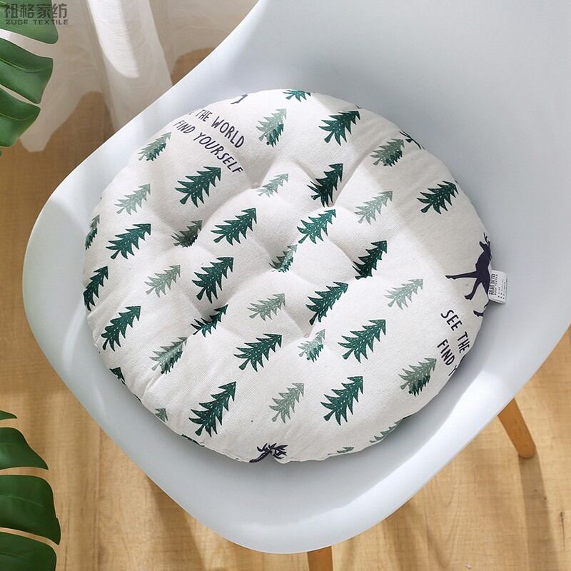Thickened round Modern Simple Chair Pad ZUGE Textile Geometric Pattern Home Office Floor Sitting Cushion Four Seasons Chair Mat