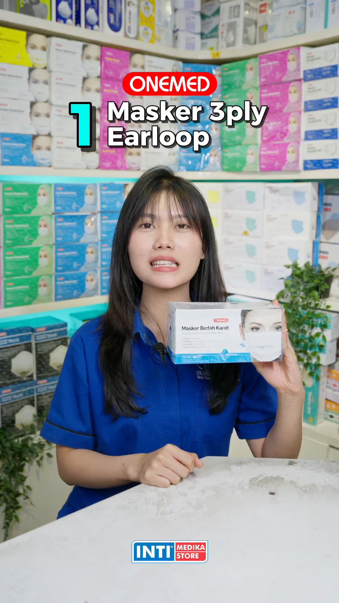 Masker One Plus Earloop ONEMED - Masker Earloop 3 Ply Medis | Surgical Mask 3ply One Med ...