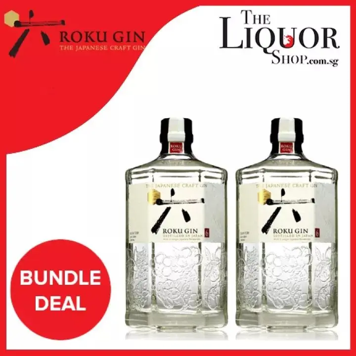 Bundle of 2 Bottles Suntory Roku Gin 700ml (Delivery in 3 to 5 working days)