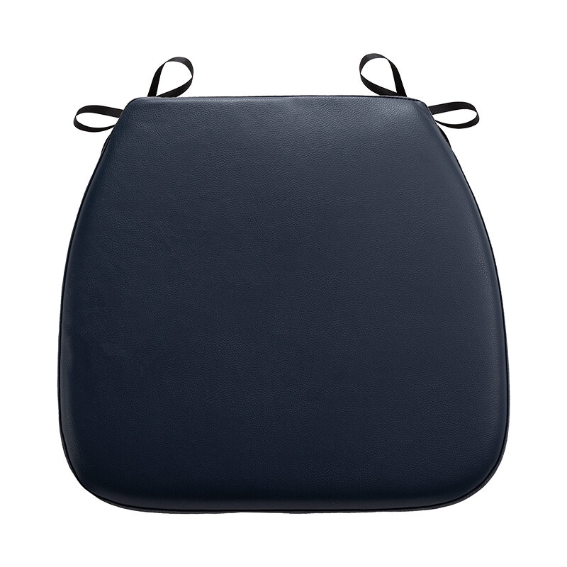 SILVER FROST | Leather Anti-slip Non-slip Memory Foam Chair Cushion with Straps