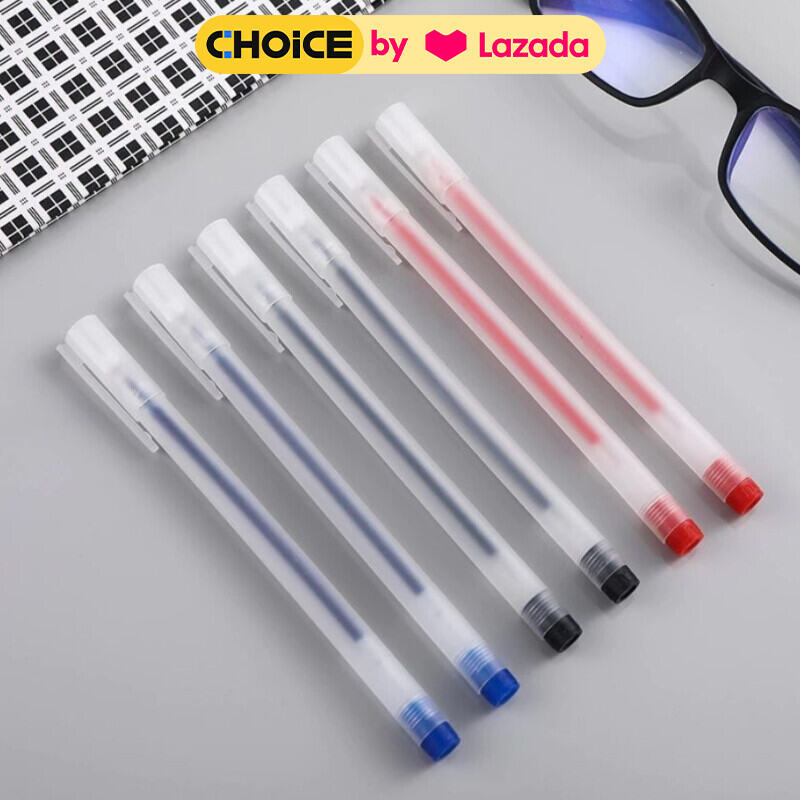Combo 5 Cây Bút Gel Mực Nước 0.5mm Vỏ Trong Suốt