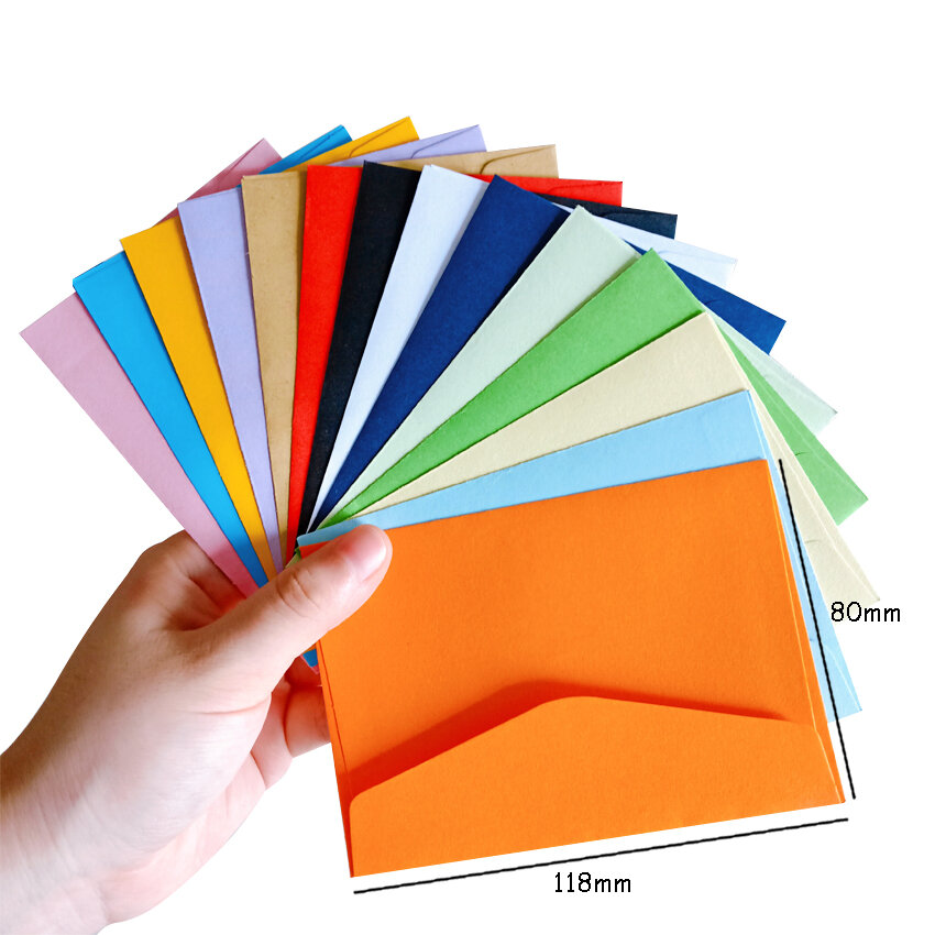 20pcs/lot Candy color mini envelopes DIY Multifunction Craft Paper Envelope For Letter Paper Postcards School Material