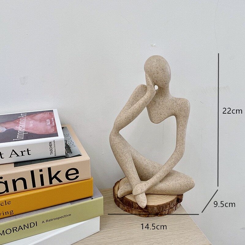 Abstract Art Yoga Figure Desktop Decorative Figurine