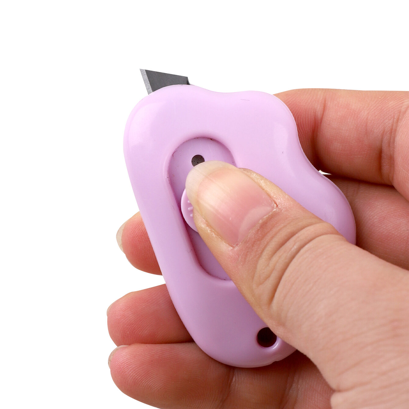 Combo 2 Dao Rọc Giấy Mini Hình Đám Mây Thiết Kế Nhỏ Gọn Màu Pastel Xinh Xắn Có Thể Làm Móc Khóa