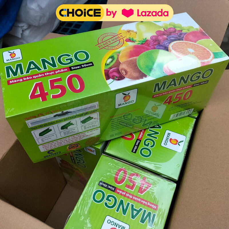 Màng bọc thực phẩm 450 x 30cm MANGO- An Toàn Vệ Sinh Thực Phẩm