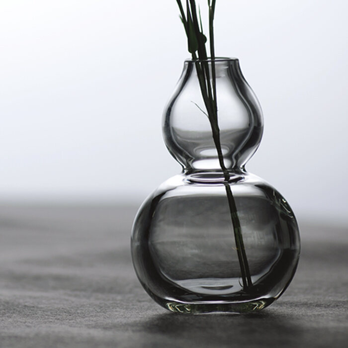 ChineseStyle Transparent Gourd Vase Ornament Jiji Ware Aquarius Fu Lu