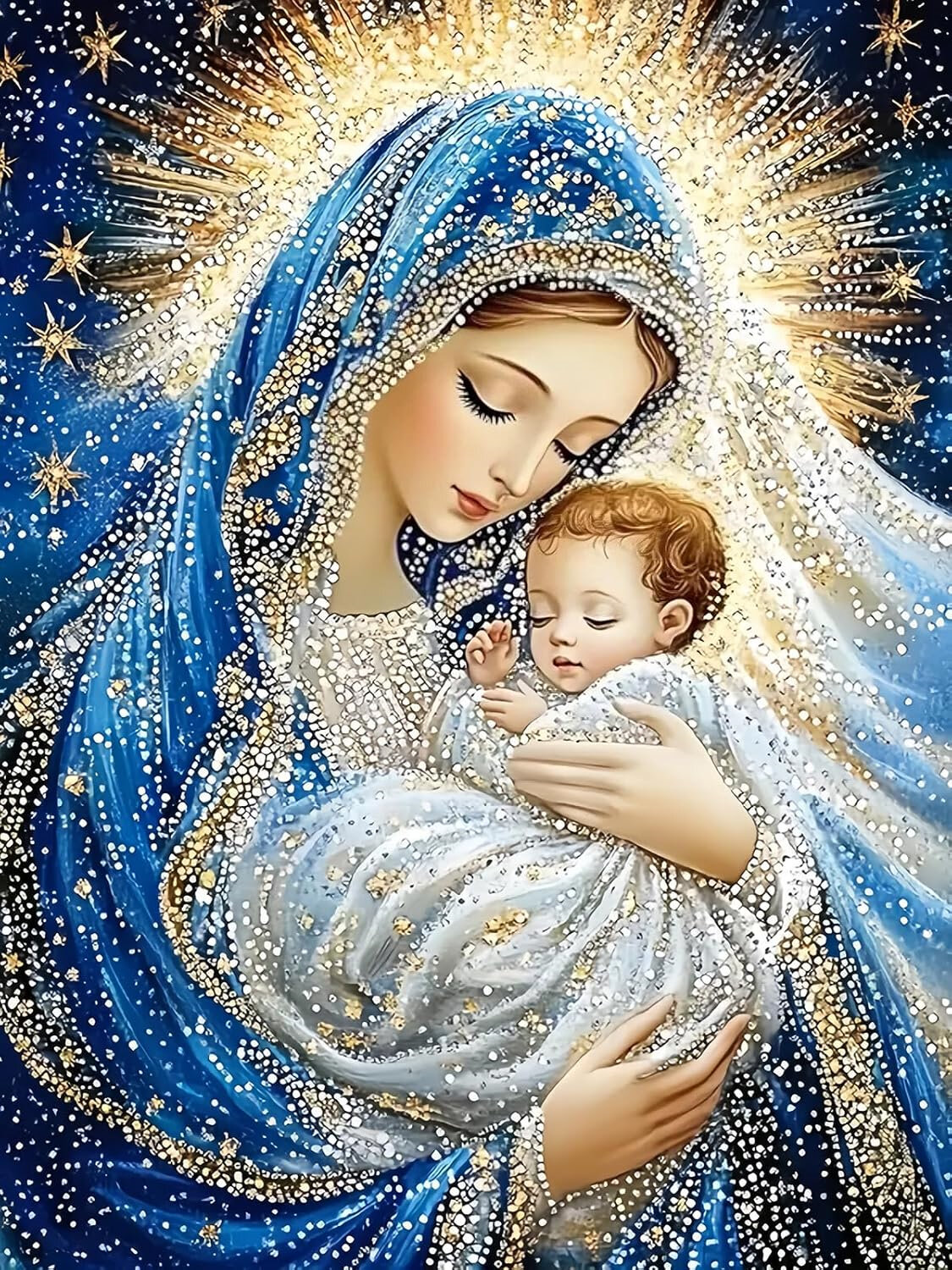 Evershine New Arrival Diamond Painting Woman Portrait Religion Full Square Round Diamond Mosaic Baby Kid DIY Craft Home Decor